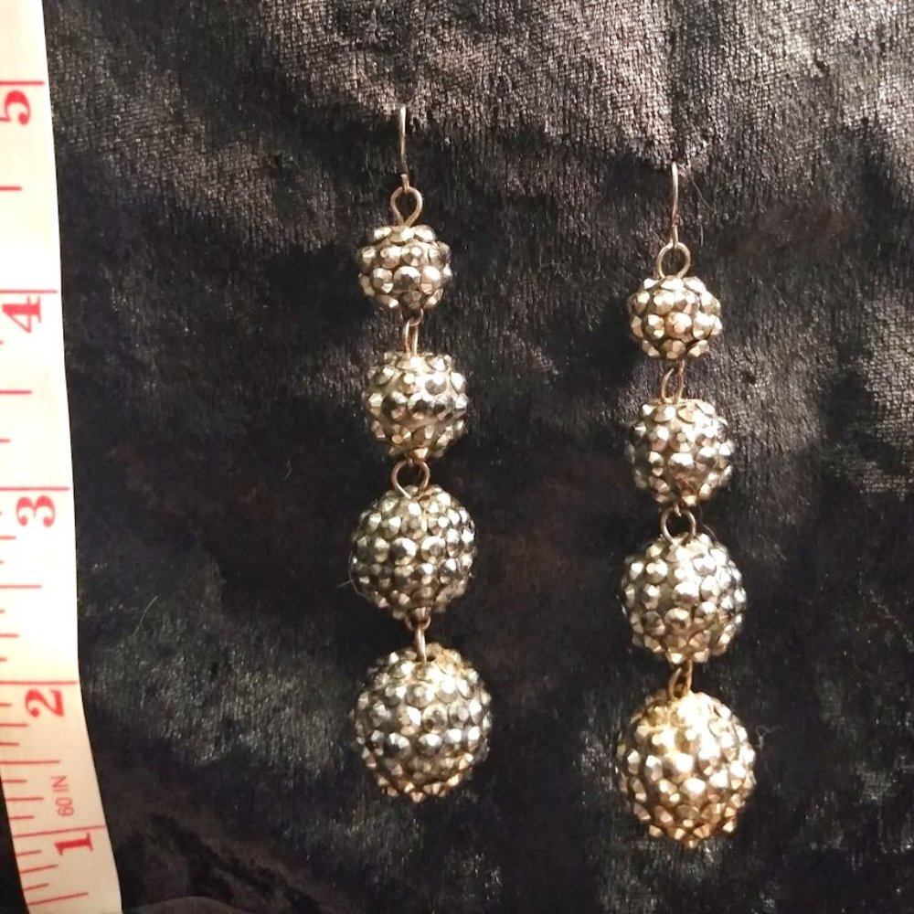 Triple Ball Dangle Earrings